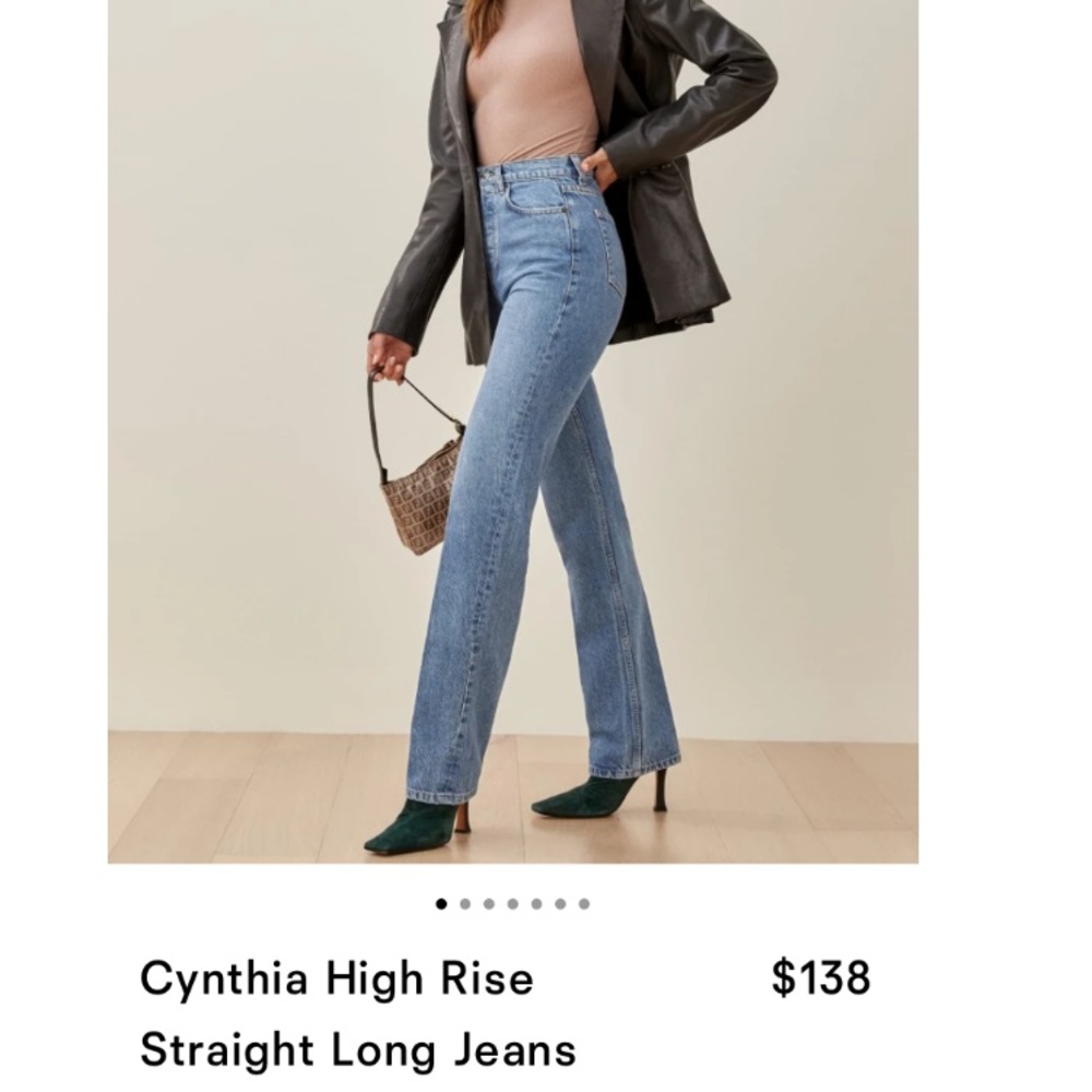 Cynthia High Rise Straight Long Jeans Size 27